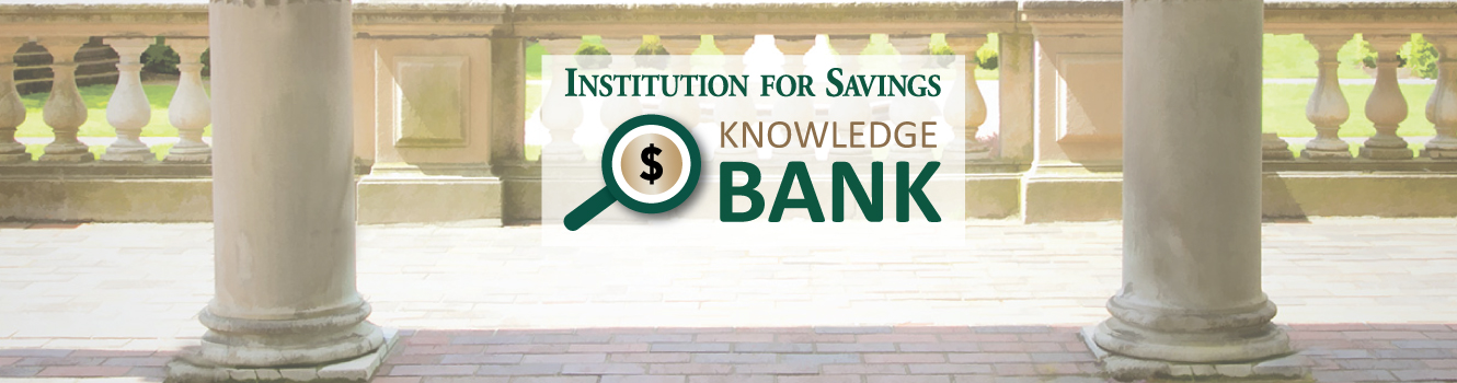 Knowledge Bank on garden background