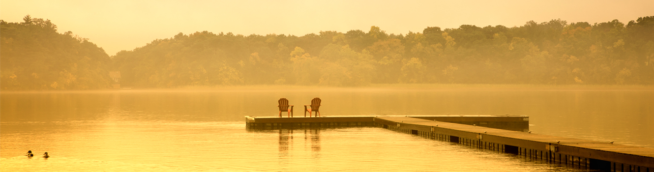 chairs on dock merrimac river
